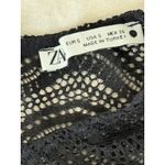 ZARA ‎ Crop Top Womens Small Black Dark Romantic Whimsygoth Witchy Boho Lace Goth Photo 1
