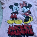 Disney land Pink Mickey & Minnie Mouse Graphic Tee T-Shirt Size Small NWOT Photo 4