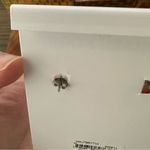 Michael Kors  Gold Plated Over Brass Stacked Heart Hoop Earrings Logo & Crystal Photo 2