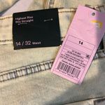 Wild Fable  Women’s Highest Rise 90s Straight Jeans Yellow Acid Wash Size 14 Photo 4