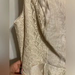 London Times Sleeveless Belted Peplum Dress Champagne Womens size 10 Photo 4