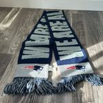 Women’s New England patriots scarf with fringe ends Blue Photo 0