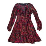 Miss Sixty  longsleeve unique print flowy sheer a-line dress Photo 1
