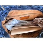 Patricia Nash  Chainlink Leather Woven Tote Bag Ticci Dark Denim NWT Boho Slouchy Photo 5