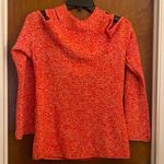 New York & Company Red Cowl Neck Sweater with Shoulder Cutouts Size M Photo 0