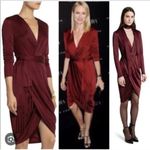 Altuzarra Target Womens size 2 Red Satin Wrap Dress W/ Scarf Photo 1