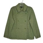 Eileen Fisher Petite Merino Wool Double-Breasted Peacoat Sweater Jacket medium P Photo 1