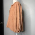Nation Ltd  Gauze V-Neck Blouse Rust Orange 100% Cotton Women’s XL Photo 1