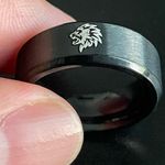 Lion King Black Stainless Steel ring Photo 7