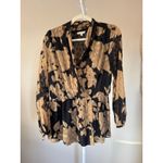 Shoshanna  Silk Blouse Floral Long Sleeve Top - Size 6 Bohemian Contemporary Chic Photo 5