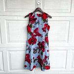 Classiques Entier  Womens Dress Blue Floral Sleeveless Pockets Cocktail 4 Photo 2