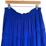 Chico's Chico’s Electric Blue Casey Crochet Inset Tiered Maxi Skirt Size 12 Photo 1
