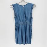 Old Navy chambray Lightweight Denim Lyocell Flutter cap Sleeve Romper size XL Photo 1