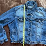 Maurice's Dark Blue Light Blue Faded Denim Jean Jacket Size 3 Photo 3