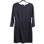 Old Navy  Black 3/4 Sleeve Crew Neck Sheath Dress Women's Size Medium Photo 1