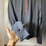 Athleta Malibu Half Zip Active Hike Jacket Pullover in Grey/Red Sz Medium Photo 6