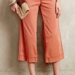 Anthropologie  Hei Hei Cropped Wide Leg Pants Salmon Size 27 Photo 0