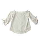 Free People  Show Me Some Shoulder Off the Shoulder White Cotton Blouse Medium Photo 3