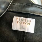 Tinseltown NWT Faux Leather Skirtalls Dress Black Wet Look Overalls Jumper Retro Photo 10