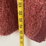 Knox Rose  Womens Sweater Mauve Eyelash Boho Mock Neck Crochet Boxy Soft Size M Photo 6