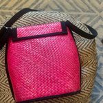 Rafael Sanchez Pink Weave and Black Accent Purse Handbag Crossbody Photo 1