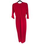 Amanda Uprichard  Timeless Red Provenance Faux Wrap Midi Dress Tulip Hem Red P Photo 1