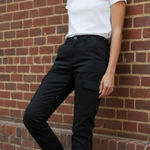 J Brand NWT Margho in Direct Black Utility Crop Stretch Twill Pants 23 Photo 0