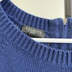 Talbots  Blue Green Jeweled Crystal Embellished Sweater L Petite Lambswool Blend Photo 2