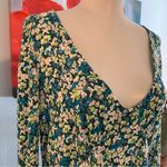 BP  Long Sleeve Print Dress In Green Moss Hannah Kate Size L Large NWT Photo 1