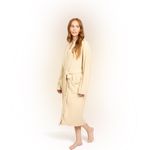 Line and Dot  Beige Robe Photo 4