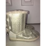 UGG  Limited Edition Bailey Bow Boots Silver‎ With Crystal Like Gems Women's Sz 5 Photo 10