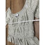 Hollister  green‎ floral smock shirt, off the shoulders, long sleeve, size XS Photo 8