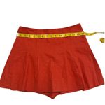ZARA Linen-Blend A-Line Mini Skirt – Burnt Orange High-Waist, Size S Photo 4