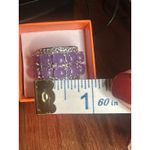 Purple Lavender Jade Sterling Silver 925 Band Ring Size 6 Photo 4
