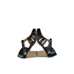 Clarks  Artisan Ciera Gull Black Leather T-Strap Gladiator Heels 8.5M Photo 8