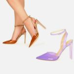 Cathy Din Evalina Translucent Slingback Heel Pointed Toe Sandals Lilac Size 7.5 Photo 10