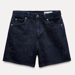 ZARA stud denim shorts. Size 4 Photo 0