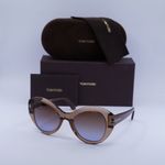 Tom Ford  SUNGLASSES FT1084 48F Transparent Dark Brown / Brown Gradient Photo 2