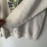 Vintage 90s Sweatshirt Womens‎ Medium Wildflower Floral Cottage Pullover USA White Photo 4