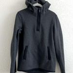 Lululemon Dark Gray Quarter Zip Fleece Pullover Size 4 with hood Photo 0