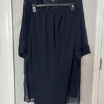 LE BOS Women’s georgette pantsuit with beaded neck style 27821 DARK NAVY 16W Photo 4