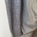 Lululemon knit shrug sweater Gray striped sweater Size 4 Photo 2