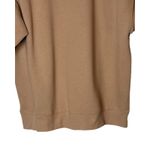 DKNY  Womens Fleece Pullover Top Size XL Tan Long Sleeve Warm Logo Bedazzled Photo 3