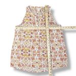 Artisan NY Floral Boho Sleeveless Tank Top Blouse White Yellow Red Small Photo 9