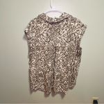 NWT Calvin Klein Jeans Tencel Button Modest Collared Sleeveless Top Snakeskin 1X Gray Photo 9