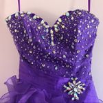 Mystique Boutique Vintage Y2K Bejeweled Strapless Corset Prom Dress in Purple | Size 4 Photo 2