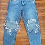 Topshop Moto Hayden boyfriend distressed ripped light blue cotton jeans 26x30” Photo 4