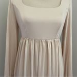 Joyfunear Pleated Long Sleeve Gown Medium Renaissance Pastel Pink Maxi‎ Dress Photo 6