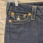 True Religion  Women’s 27x32 Low Rise Bootcut Flap Pocket Dark Wash Blue Jeans Photo 3