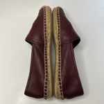 Tory Burch Maroon Leather Espadrilles Perforated Slip On Espadrilles 8.5 M Logo Photo 8